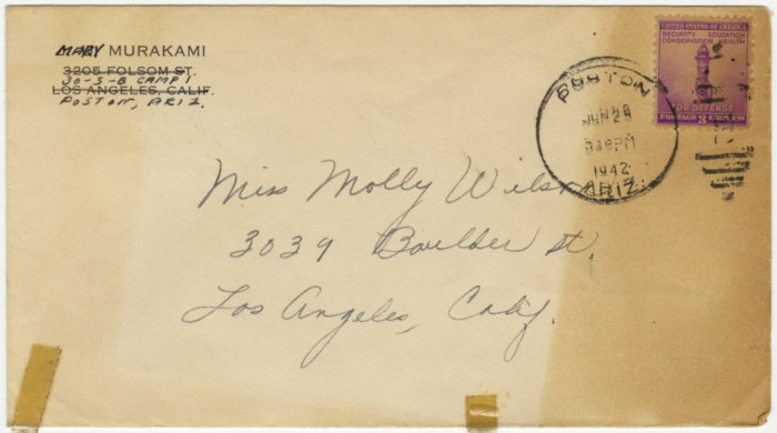 Envelope for letter from Mary to Molly